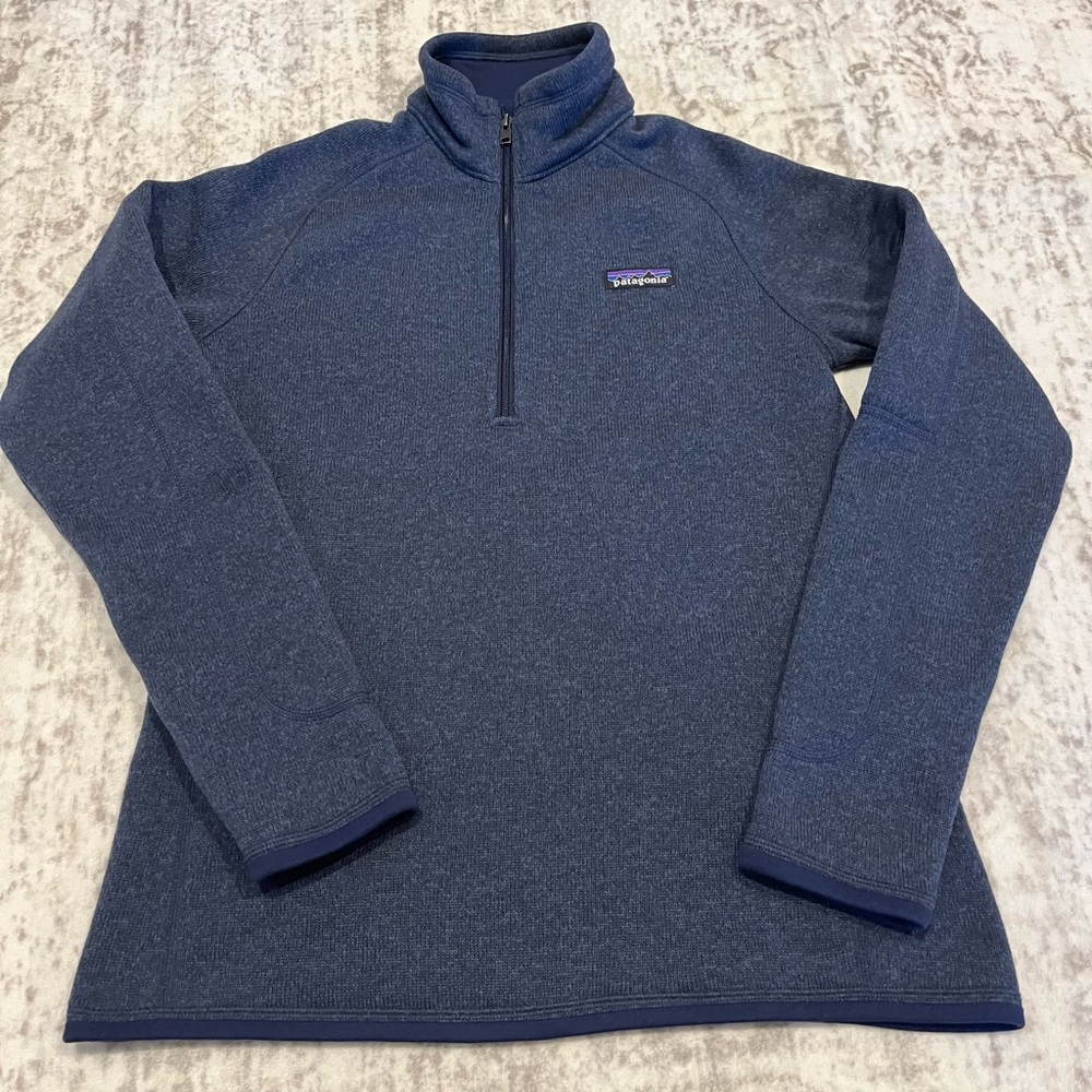 Patagonia Women’s Medium Better Sweater 1/4-Zip Fleece Blue VGUC